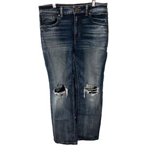 Maurice’s Straight Leg Distressed Knee Jeans